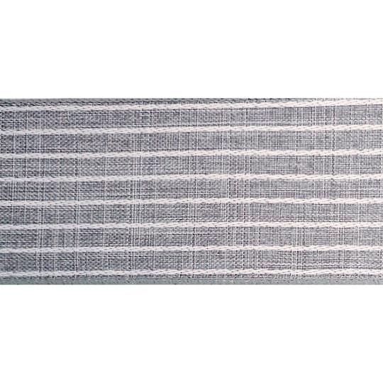 12 Pack: 2.5" x 25ft. Faux Linen Wired Pinstripe Ribbon by Celebrate It™ Décor
